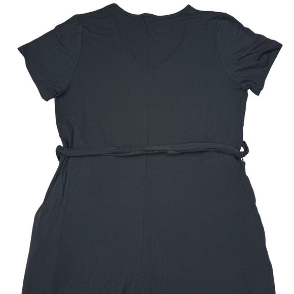 KNIX Short Sleeve Relaxed Tapered Ankle Jumpsuit Size Small Black - Picture 6 of 7